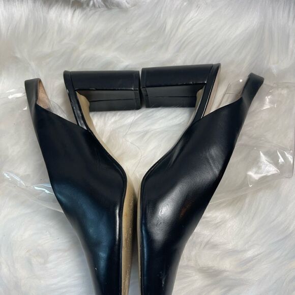 Chinese Laundry leather black heels with adjustable strap pointed toe SZ9.5 - Picture 8 of 8